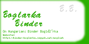 boglarka binder business card